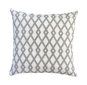 Grey and White Geometric Indoor Cushion Cover