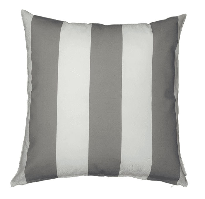 Grey Stripe Outdoor Cushion Cover