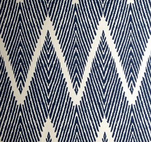 Blue Chevron Hamptons Style Indoor Cushion Cover