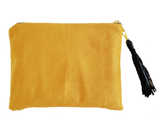 Mustard Velvet Clutch