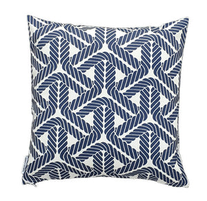 Nautical Rope Hamptons Style Outdoor Cushion Blue and White