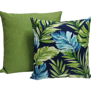 Navy Capri Palms Outdoor Cushion Cover Richloom Rave Lawn