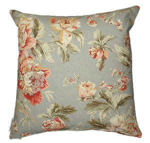 Pink and Peach Floral Indoor Cushion Cover