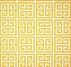 Yellow and White Geometric Outdoor Cushion Cover