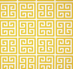 Yellow and White Geometric Outdoor Cushion Cover