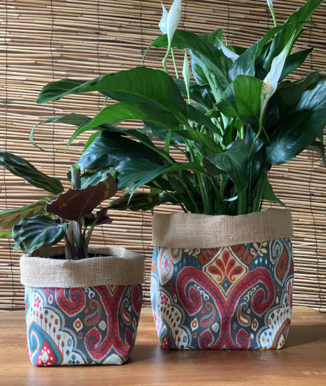 Red Moroccan Fabric Pot Holder