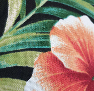 Tropical Hibiscus Flowers Outdoor Cushion Cover