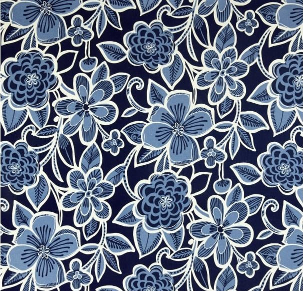 Richloom Solarium Outdoor Halsey Navy Fabric per meter