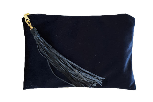 Royal Blue Velvet Clutch