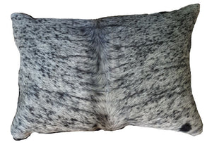 Salt and Pepper Cowhide Cushion Cover Rectangle 35cmx50cm