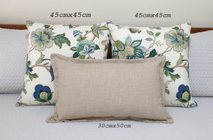 Sapphire Blue Green Jacobean Cushion Collection