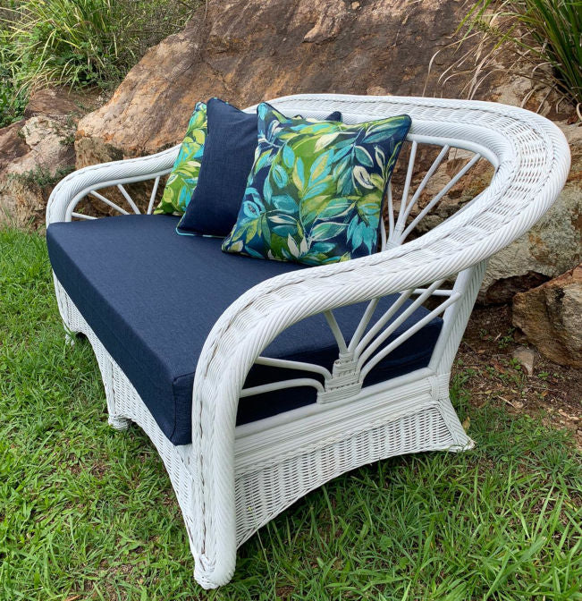 Pastel Blue Leaves Outdoor Cushion Cover – Thread Candy