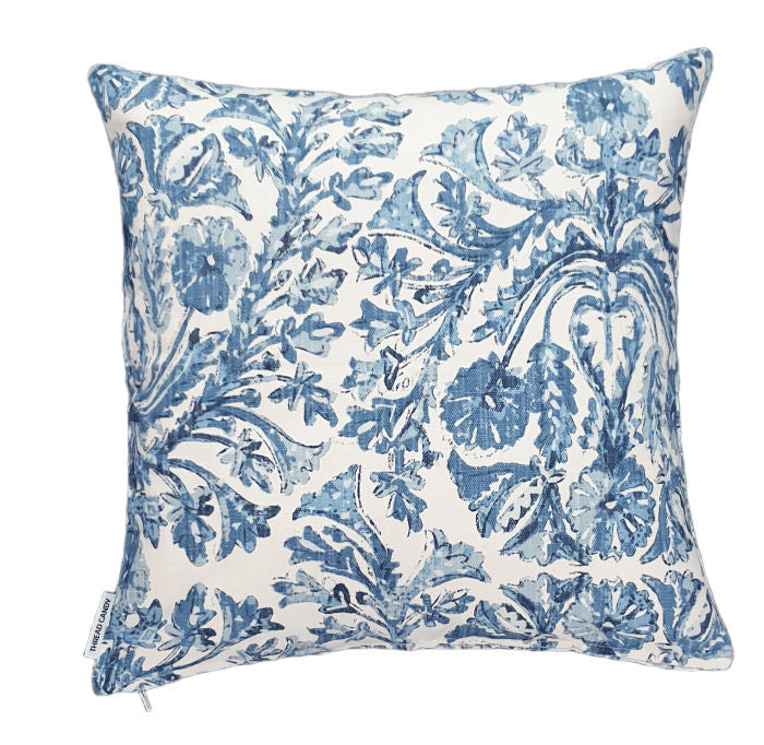 Seablue Damask Indoor Cushion Cover