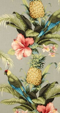 Tropical Bird and Pineapple Tangelo Table Runner