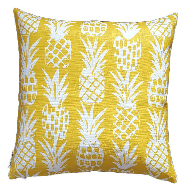 Yellow Pineapples Outdoor Cushion Cover