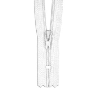 YKK 20" White Zip # 3 Closed End Zipper