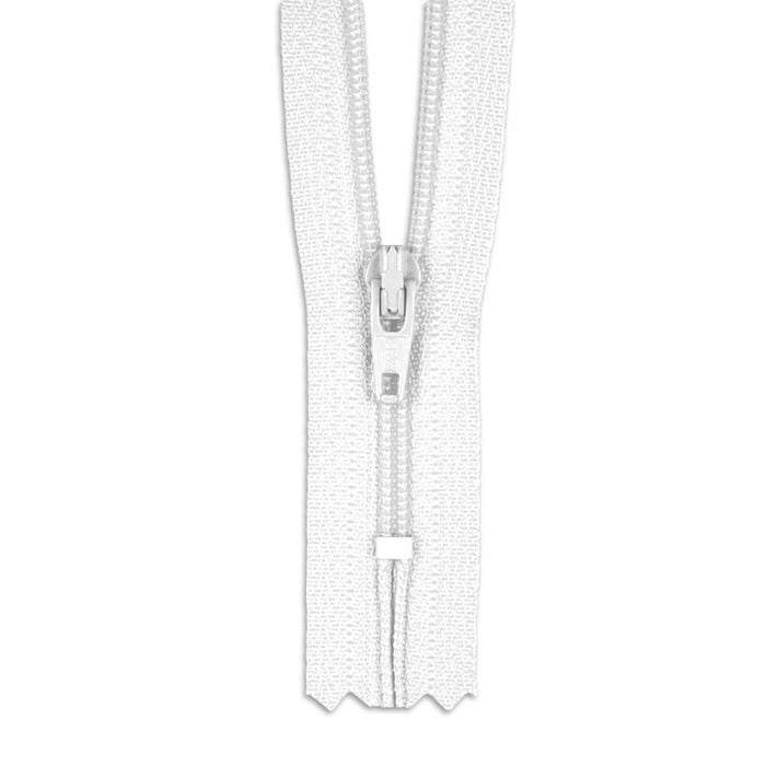 YKK 40cm (16") White # 3 Closed End Zipper (Colour 501)